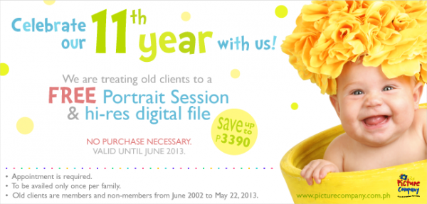 The Picture Company - FREE Portrait Session & Hi-Res Digital File Promo 2013