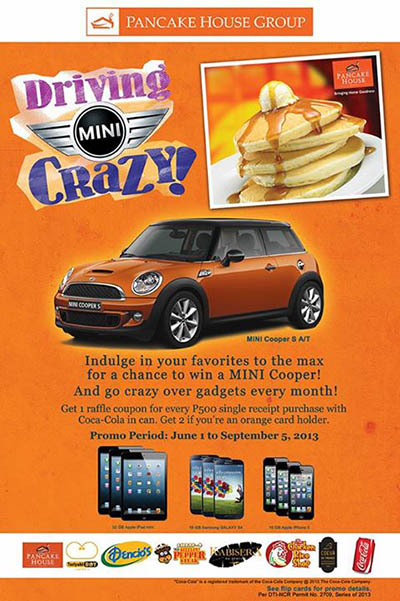 Driving Mini Crazy Promo at Pancake House