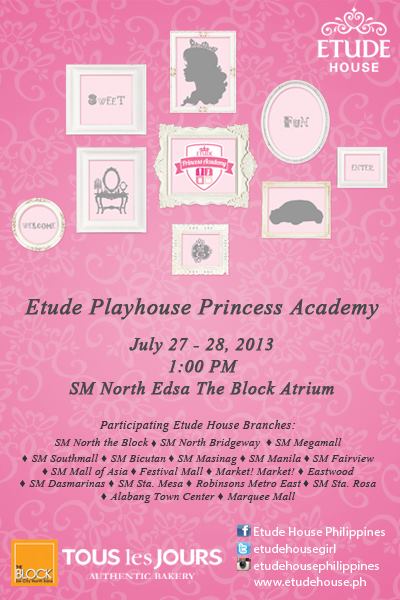 Etude Playhouse Princess Academy July 27-28 2013