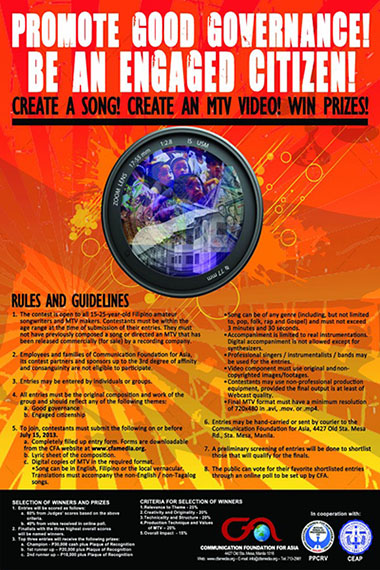 Promote Good Governance! Be an Engaged Citizen! MTV Video Contest 2013