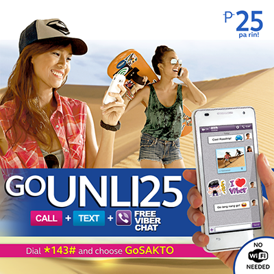 Globe Prepaid GoUNLI25 Plus FREE Viber Chat
