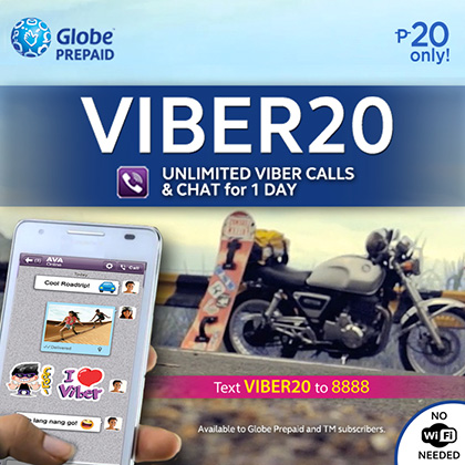 Globe Prepaid VIBER 20 VIBER 10 and VIBER 30 Promo