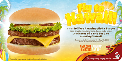 Jollibee Fly to Hawaii Promo