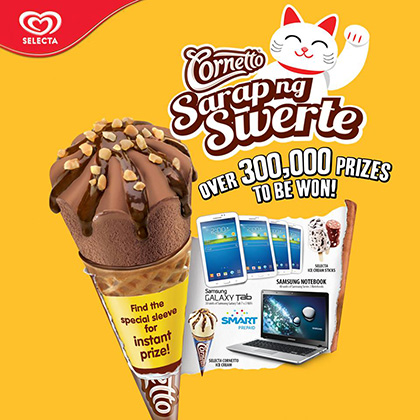 Selecta Cornetto Sarap ng Swerte Promo 2013