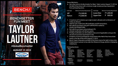 BenchSetter Fun Meet Taylor Lautner Promo
