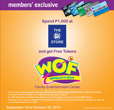 FREE Tokens from World of Fun Promo