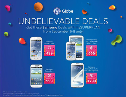 Globe mySUPERPLAN Unbelievable Deals - FREE Samsung Gadgets