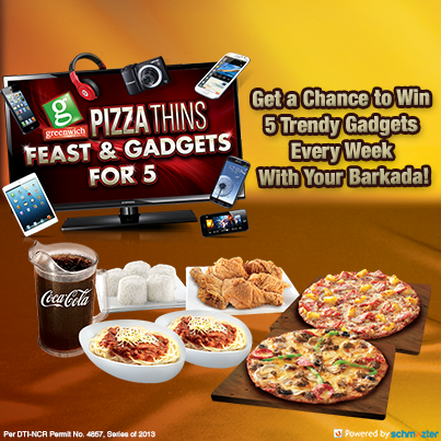 Greenwich Pizza Thins Feast & Gadgets for 5 Promo 2013