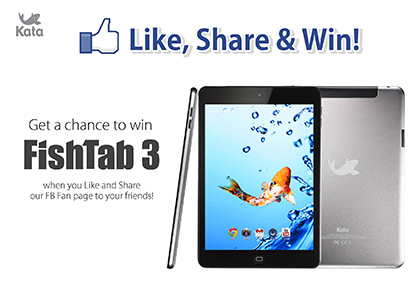 Like, Share and Win a Kata FishTab 3 Promo 2013
