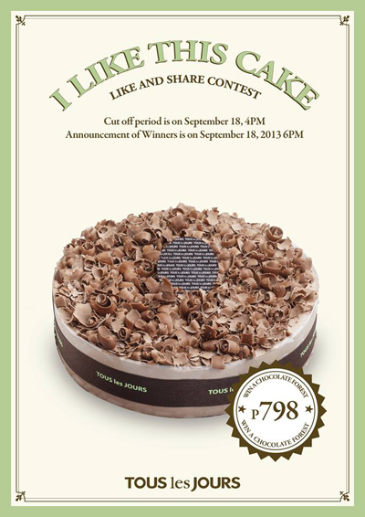 Tous Les Jours Win Chocolate Forest Cake Promo
