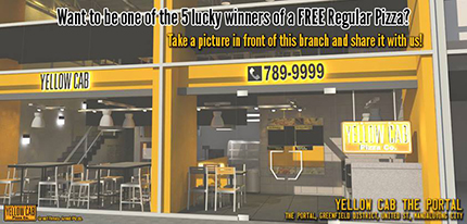 Yellow Cab The Portal Branch - Free Yellow Cab Pizza