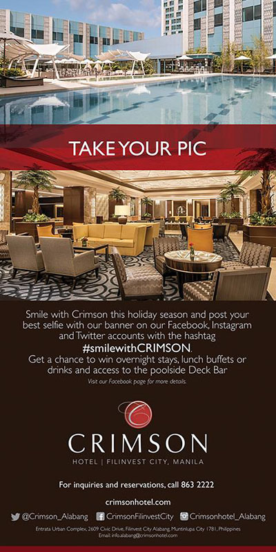Crimson Hotel Filinvest Take your Pic Promo