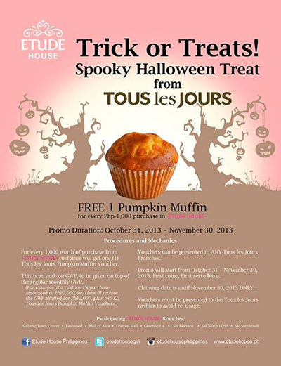 Etude House Philippines and Tous Les Jours Philippines Spooky Treat Promo
