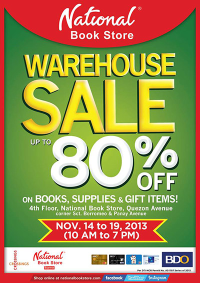 National Bookstore Warehouse Sale Up to 80 Off