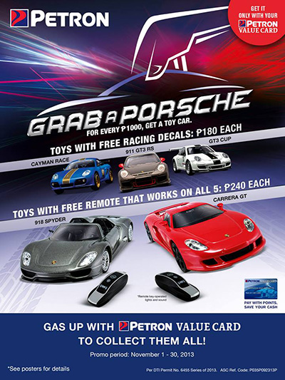 Petron Grab a Porsche Toy Car Promo 2013