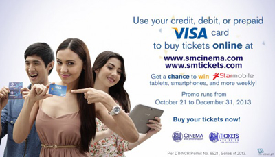 SM Cinema and SM Tickets Visa Card Promo 2013