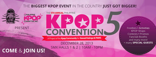 The 5th Annual Philippine Kpop Convention on Dec 28 at SMX Halls