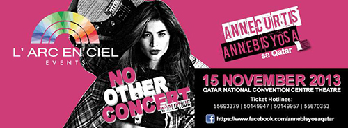 WIN FREE Tickets at Anne Curtis in Annebisyosa in Qatar No Other Concert World Tour 2013