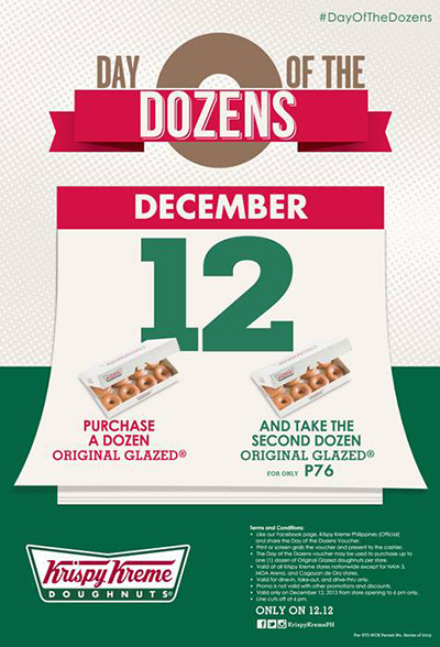 Krispy Kreme Day of the Dozens Promo