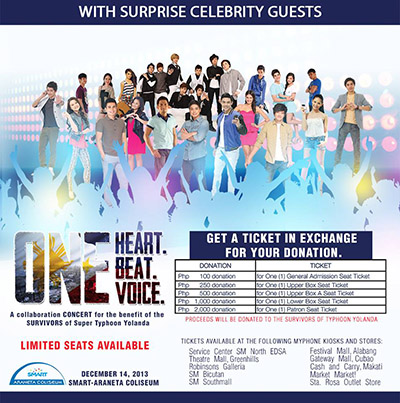 OneHeart, OneBeat, OneVoice Concert on December 14, 2013 at Smart-Araneta