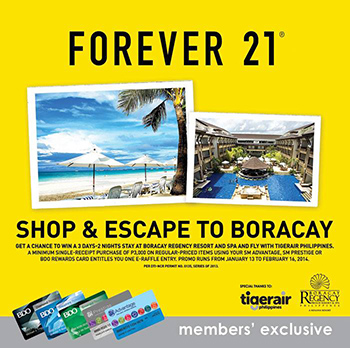 Forever 21 Shop and Escape to Boracay Promo