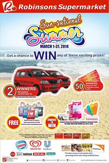Robinsons Supermarket Sun-Sational Summer Promo 2014