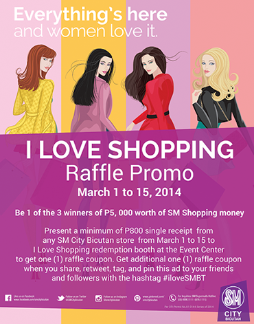 SM City Bicutan I Love Shopping Raffle Promo