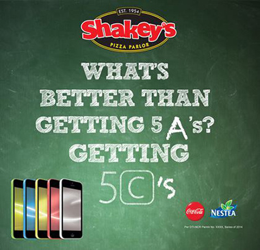 Shakeys Win iPhone 5C 16GB Promo