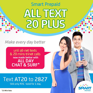 Smart Prepaid ALL TEXT 20 Plus All Day Chat & Surf