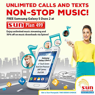 Sun Cellular Plan 499 FREE Samsung Galaxy Duos 2 plus Unlimited Calls and Texts
