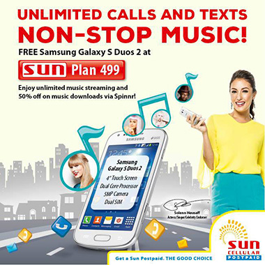 Sun Cellular Plan 499 FREE Samsung Galaxy Duos 2 plus Unlimited Calls 