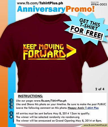 T-shirt Plus Anniversary Promo