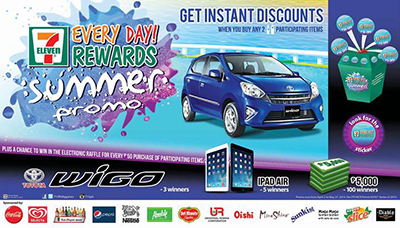 7-Eleven Every Day! Rewards Summer Promo Mechanis