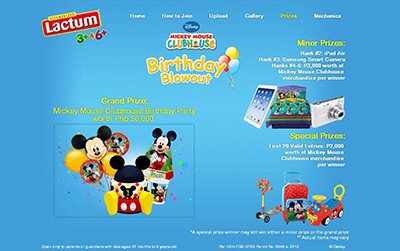 Lactum Mickey Mouse Clubhouse Birthday Blowout Promo Mechanics