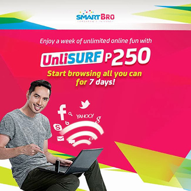 SMART BRO Unlisurf 250 Promo Unlimited Internet for 1 week