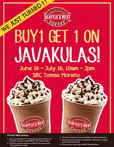 Seattles Best Buy 1 Take 1 Javakula Promo