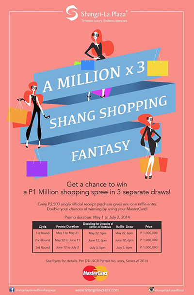 Shangrila Mall A Million x3 Shang Shopping Fantasy Promo