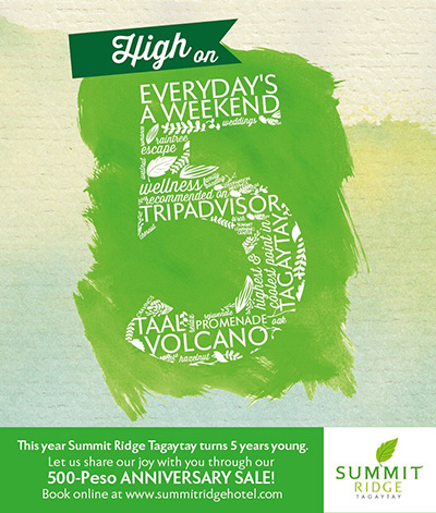 Summit Ridge Tagaytay Anniversary Sale
