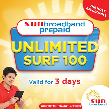 Sun UNLI100 with Unlimited Surfing Promo