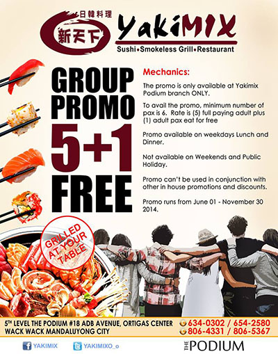Yakimix 5+1 FREE Group Promo