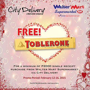 Waltermart and City Delivery Free Chocolate Promo