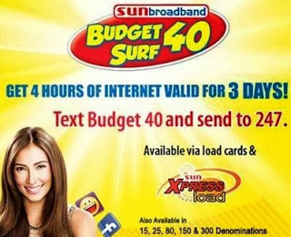 SUN Broadband comes with Budget Surf Loads Promo