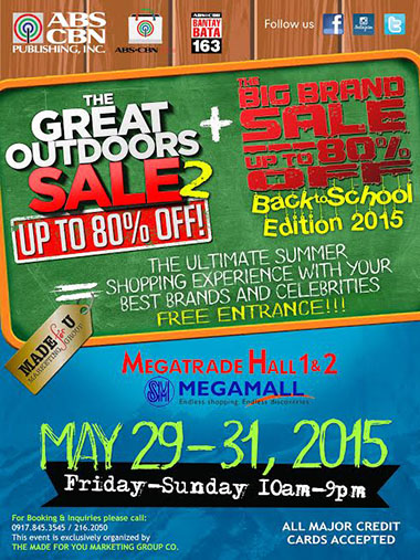 The Big Brand Sale 2015 back to back with The Great Outdoors Sale 2015 www_unlipromo_com